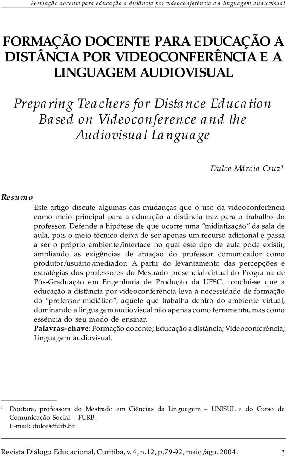 a educação a distância traz para o trabalho do professor.