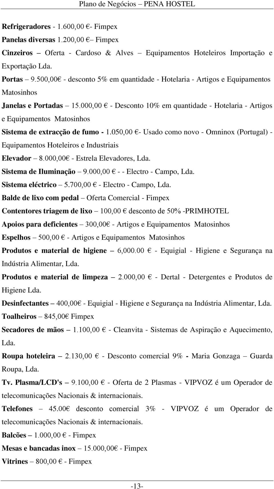 000,00 - Desconto 10% em quantidade - Hotelaria - Artigos e Equipamentos Matosinhos Sistema de extracção de fumo - 1.