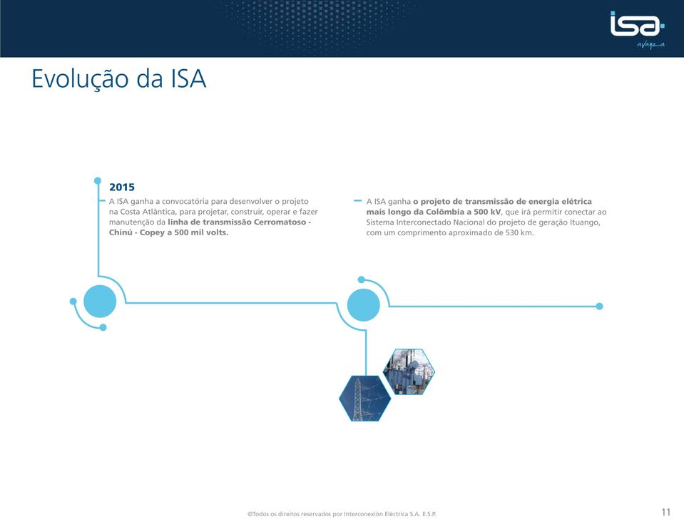 A ISA ganha o projeto de transmissão de energia elétrica mais longo da Colômbia a 500 kv, que irá permitir conectar ao Sistema