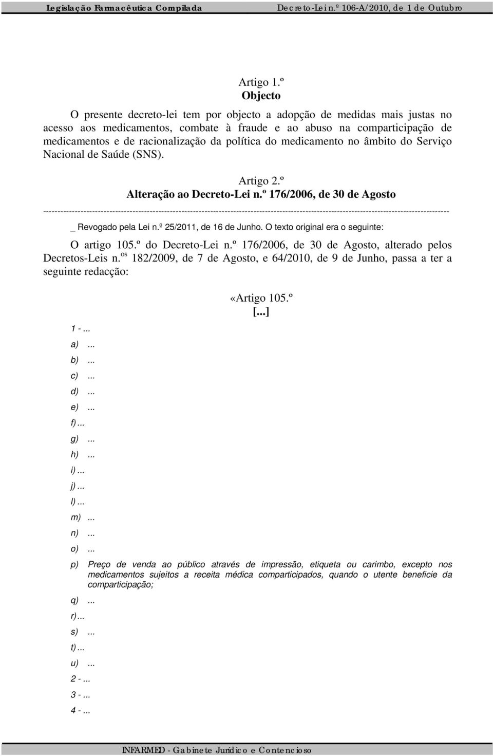 política do medicamento no âmbito do Serviço Nacional de Saúde (SNS). Artigo 2.º Alteração ao Decreto-Lei n.