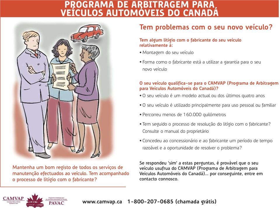 CAMVAP (Programa de Arbitragem para Veículos Automóveis do Canadá)?