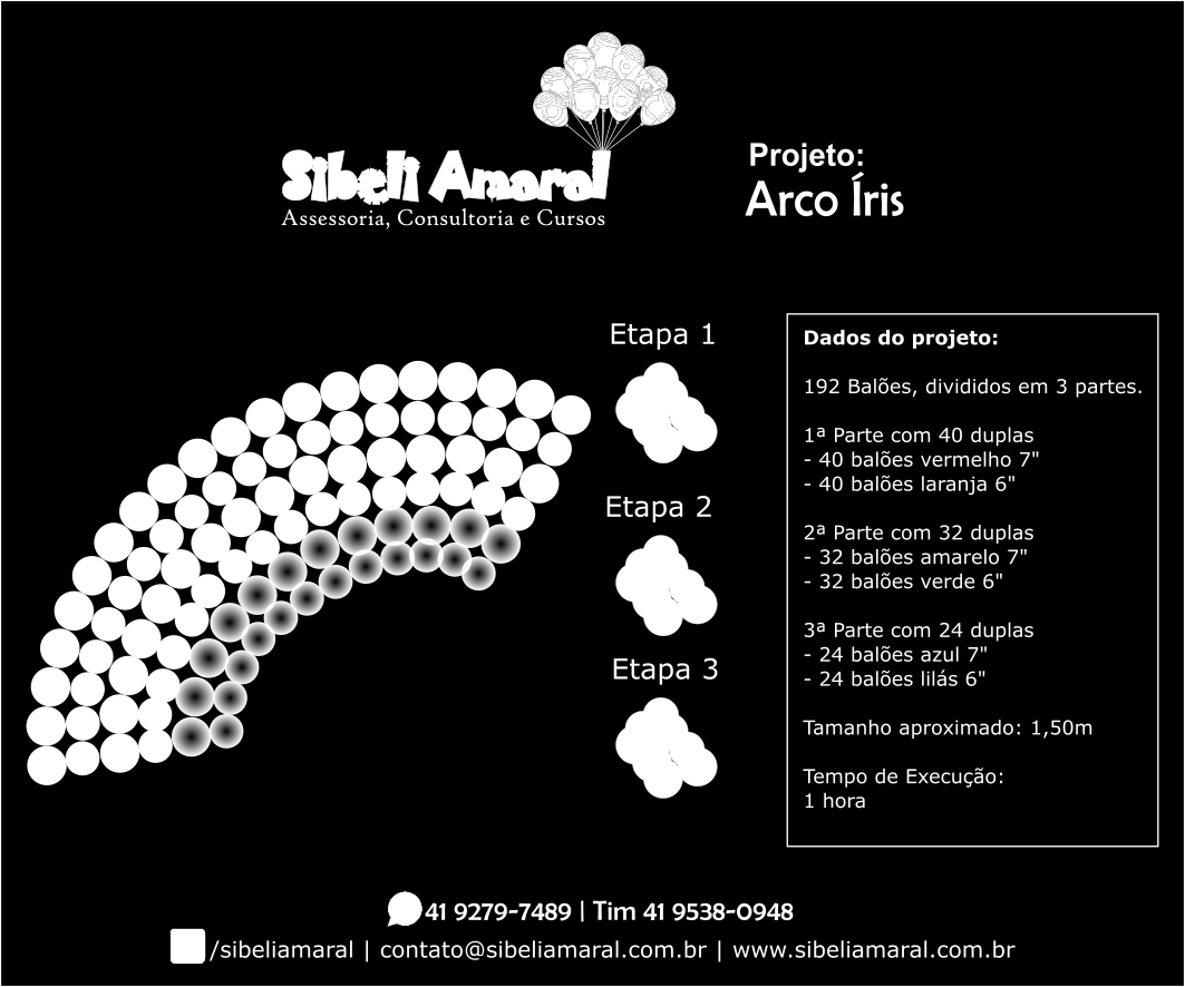 Arco Íris Nessa aula iremos aprender como montar um arco-íris, para a montagem dessa escultura utilizaremos a técnica