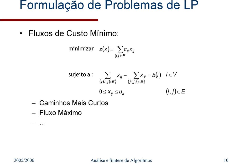 Caminhos Mais Curtos Fluo Máimo.