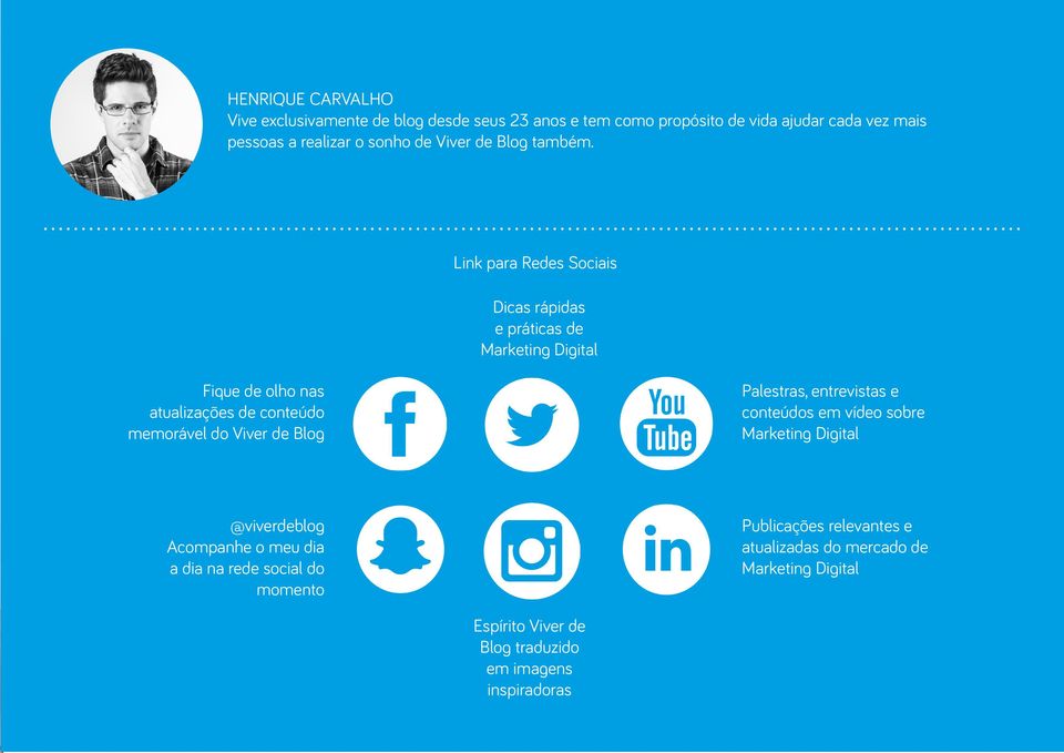 Link para Redes Sociais Dicas rápidas e práticas de Marketing Digital Fique de olho nas atualizações de conteúdo memorável do Viver de Blog