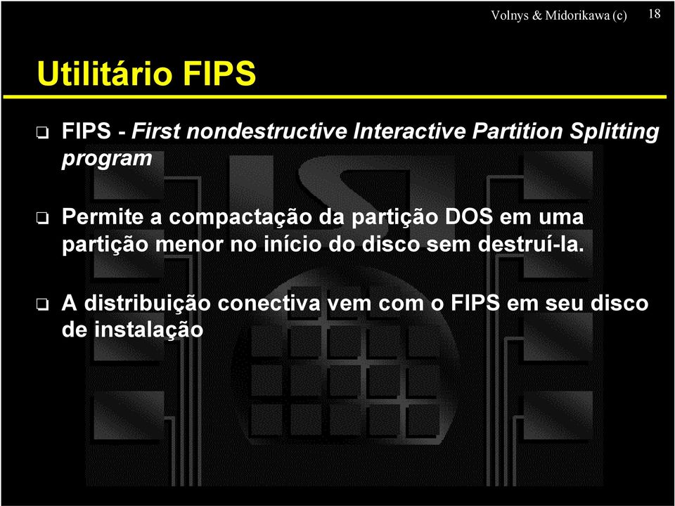 compactação da partição DOS em uma partição menor no início do