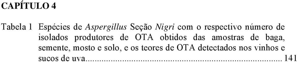 obtidos das amostras de baga, semente, mosto e solo, e