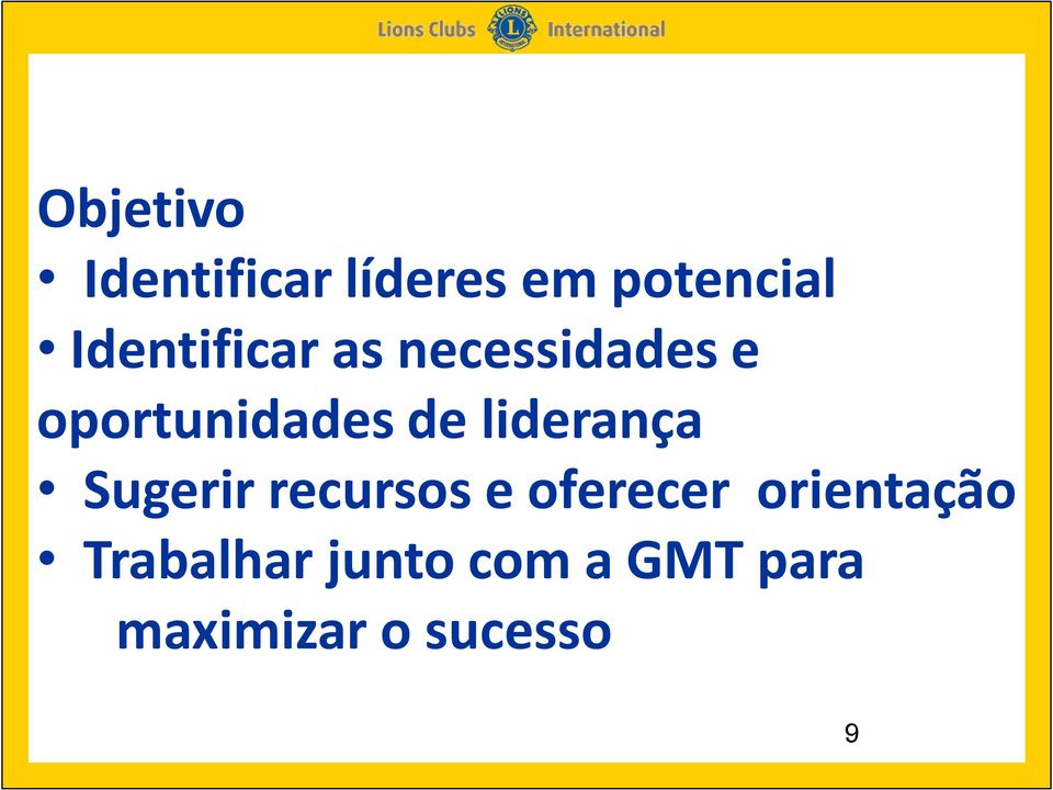 liderança Sugerir recursos e oferecer