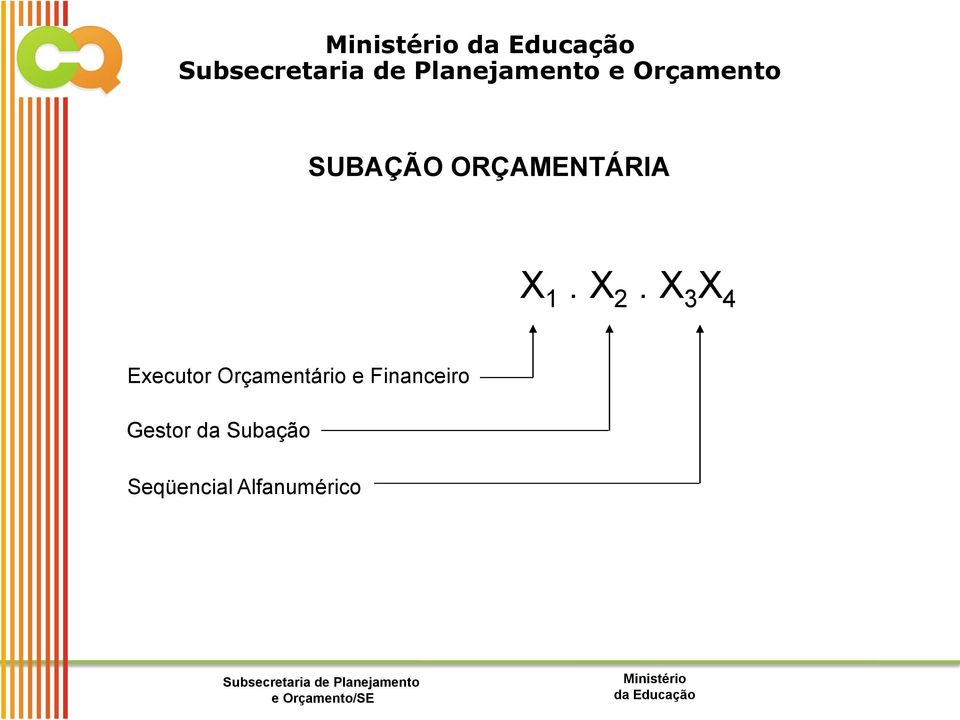 X 3 X 4 Executor Orçamentário e