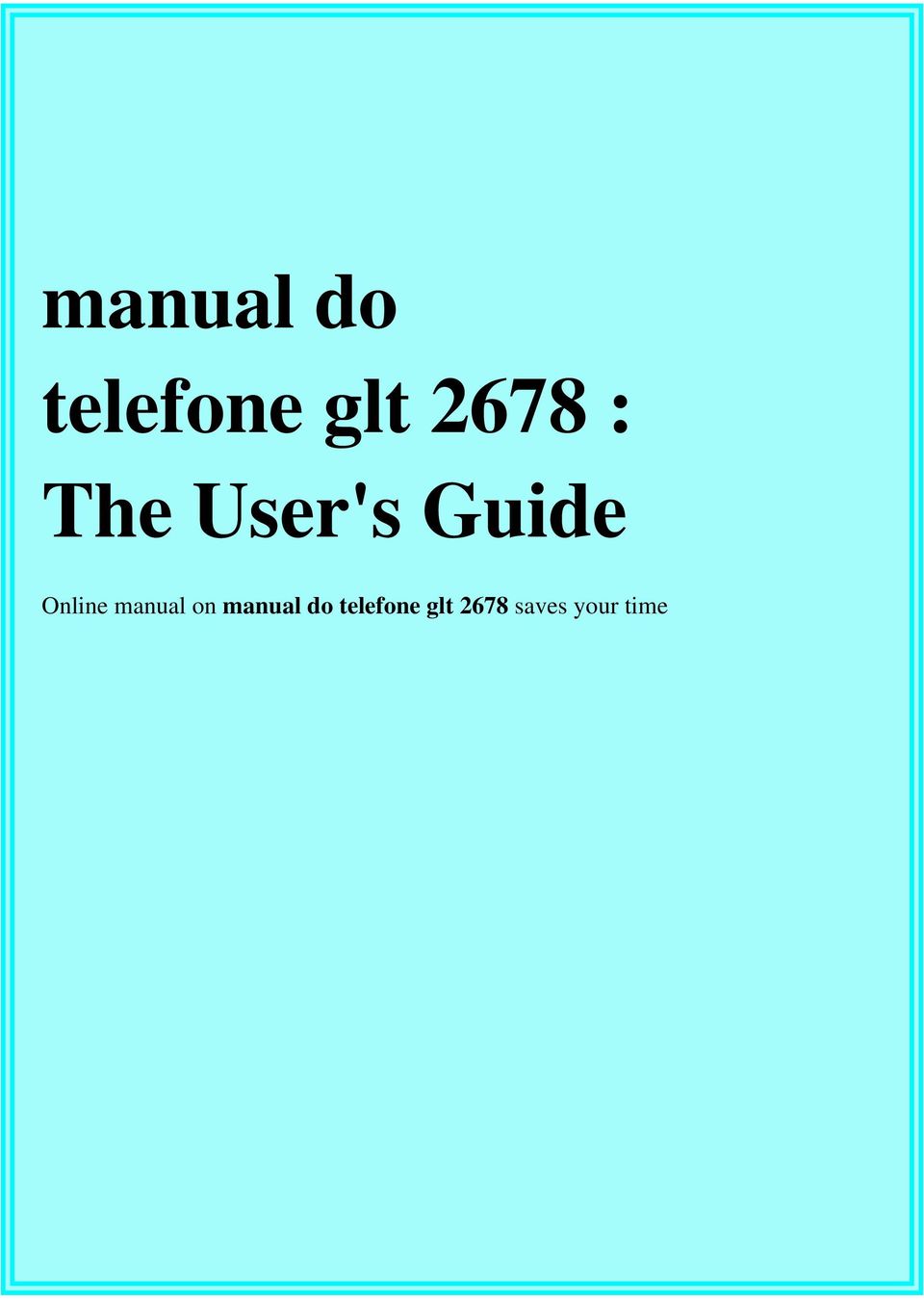 Online manual on  2678