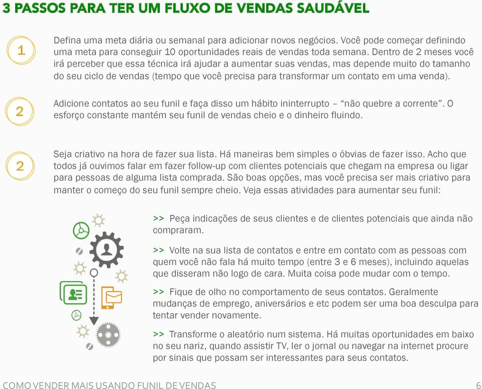 Dentro de 2 meses você irá perceber que essa técnica irá ajudar a aumentar suas vendas, mas depende muito do tamanho do seu ciclo de vendas (tempo que você precisa para transformar um contato em uma