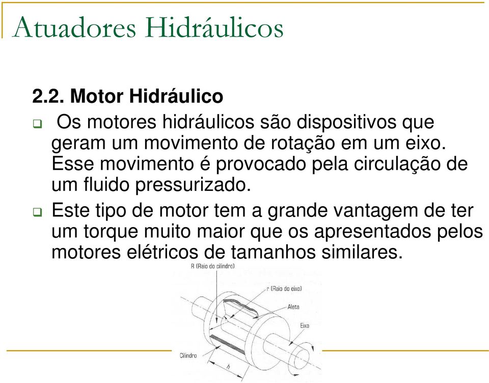 de rotação em um eixo.