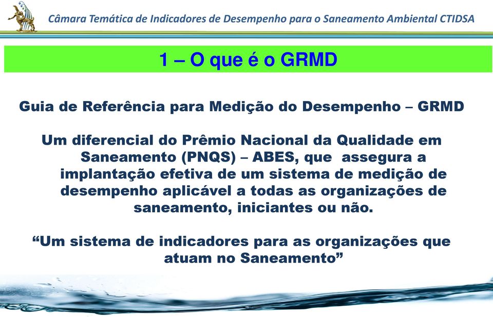 efetiva de um sistema de medição de desempenho aplicável a todas as organizações de