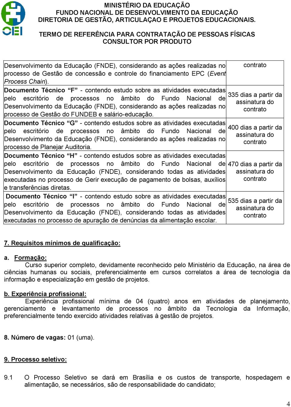 Documento Técnico G - contendo estudos sobre as atividades executadas processo de Planejar Auditoria.