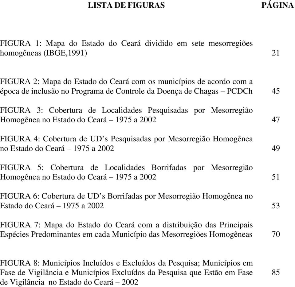 Mesorregião Homogênea no Estado do Ceará 1975 a 2002 FIGURA 5: Cobertura de Localidades Borrifadas por Mesorregião Homogênea no Estado do Ceará 1975 a 2002 FIGURA 6: Cobertura de UD s Borrifadas por