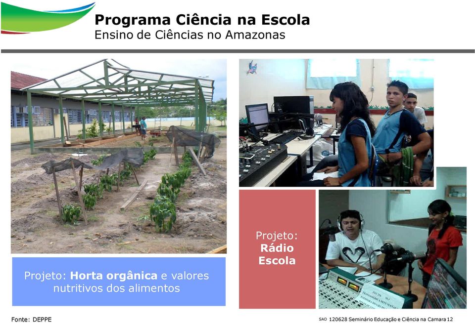 nutritivos dos alimentos Projeto: Rádio Escola