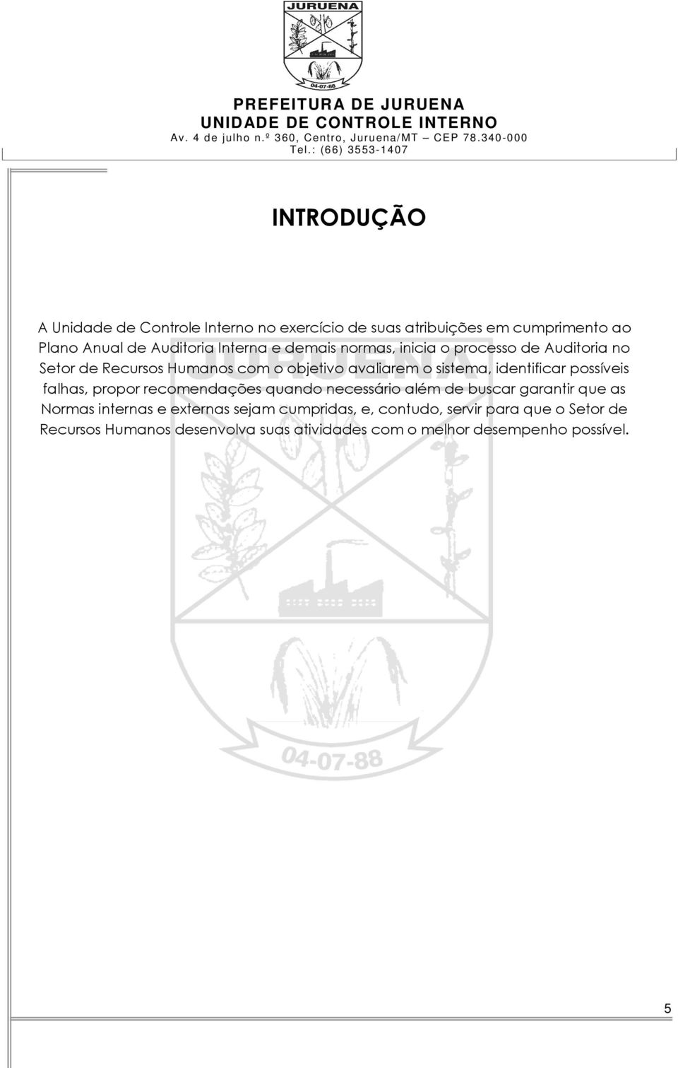 possíveis falhas, propor recomendações quando necessário além de buscar garantir que as Normas internas e externas sejam