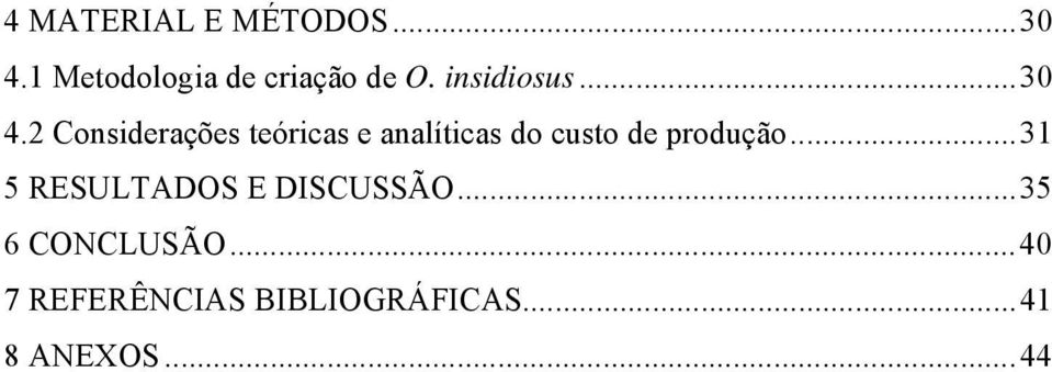 2 Considerações teóricas e analíticas do custo de produção.