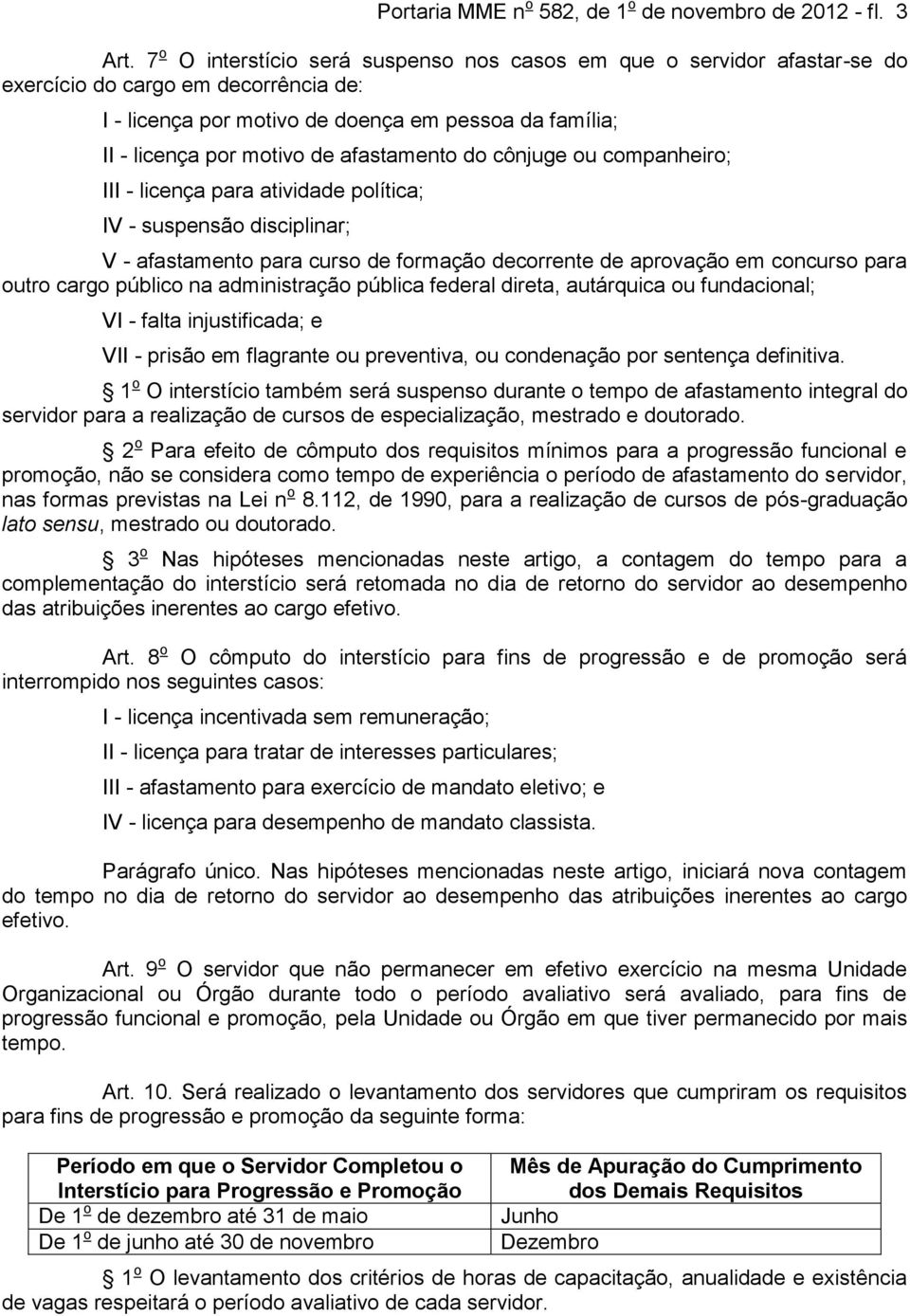 afastamento do cônjuge ou companheiro; III - licença para atividade política; IV - suspensão disciplinar; V - afastamento para curso de formação decorrente de aprovação em concurso para outro cargo