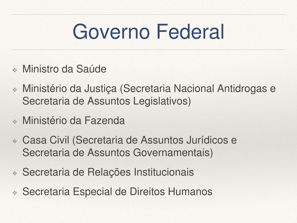 Civil (Secretaria de Assuntos Jurídicos e Secretaria de Assuntos