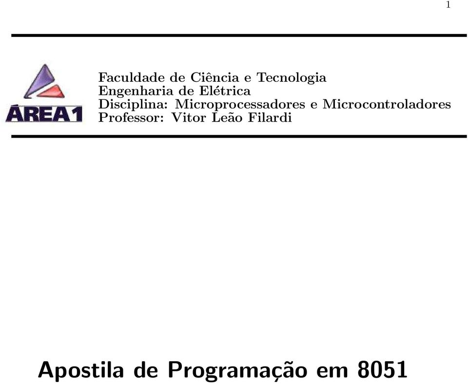 Microprocessadores e Microcontroladores