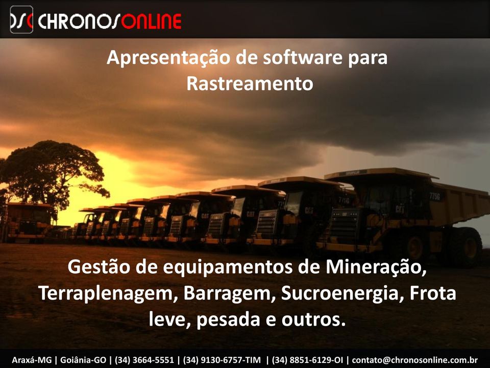 de Mineração, Terraplenagem,