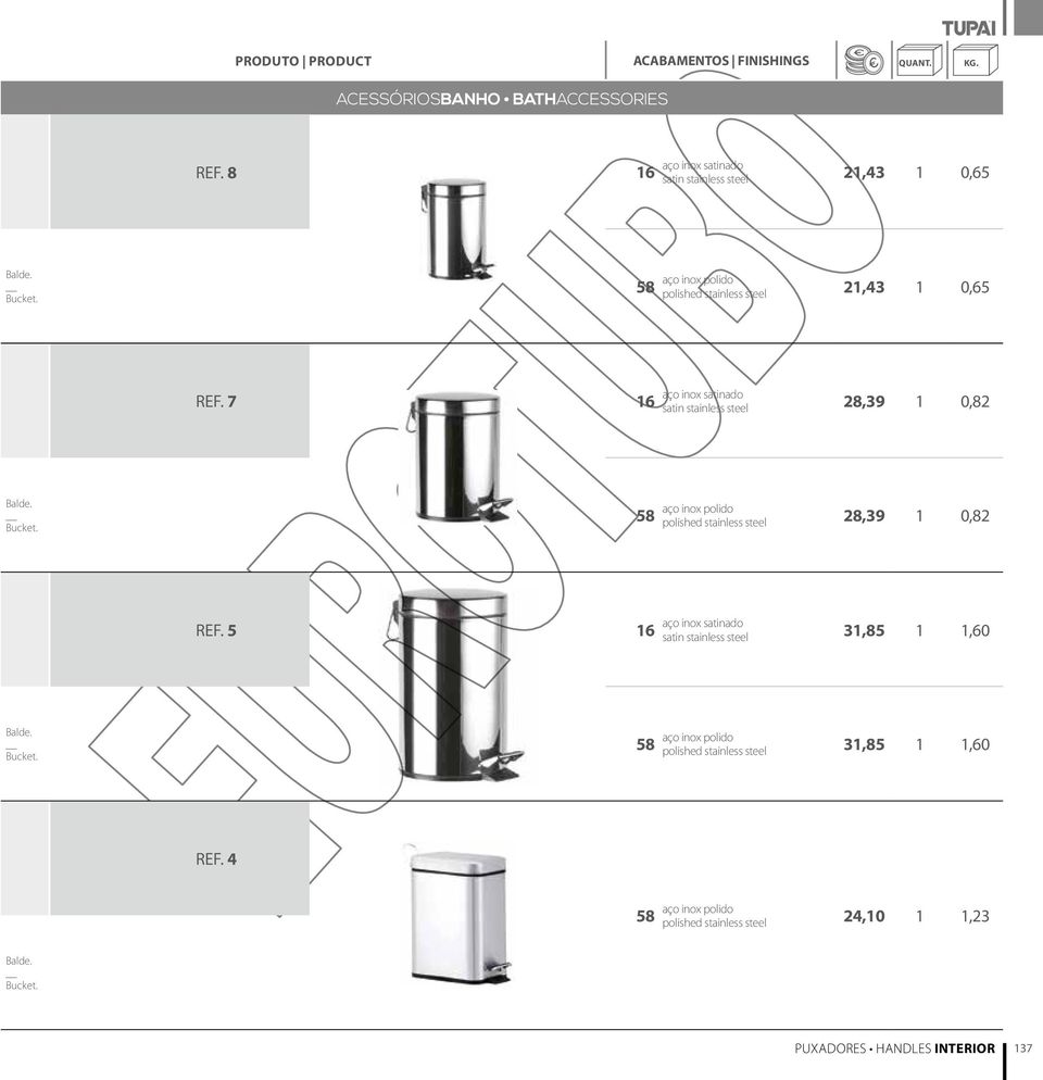 Bucket. 28,9 1 0,82 REF.