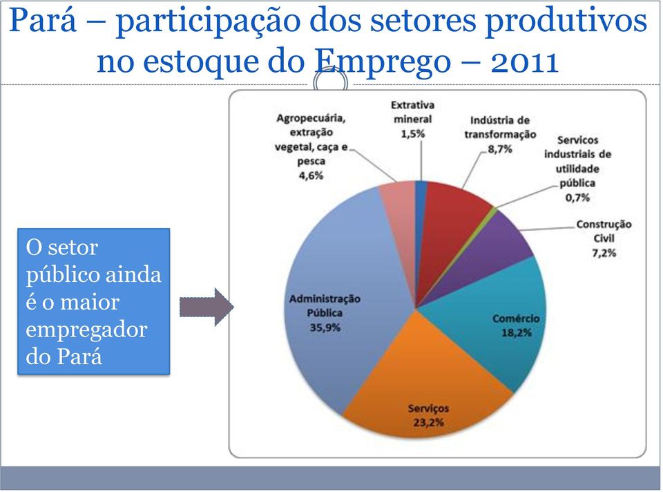 Emprego 2011 O setor público