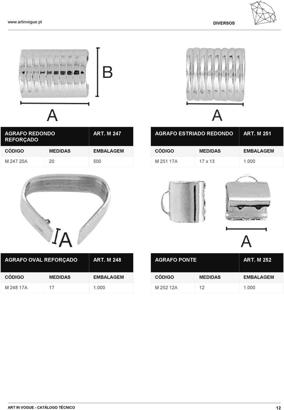 M 251 M 7 20A 20 M 251 17A 17 x 13 AGRAFO