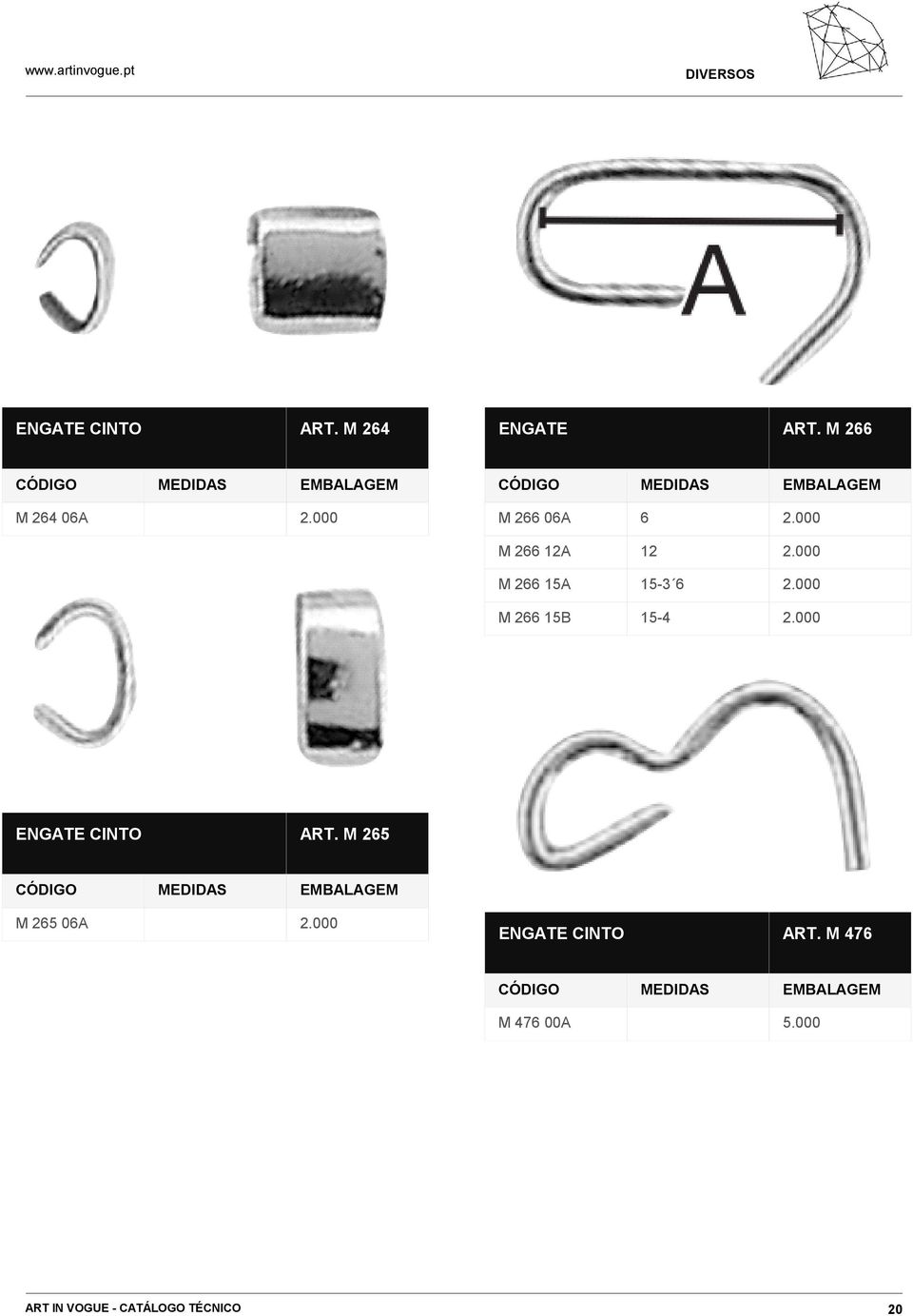 15A 15-3 6 M 266 15B 15-4 ENGATE CINTO ART.