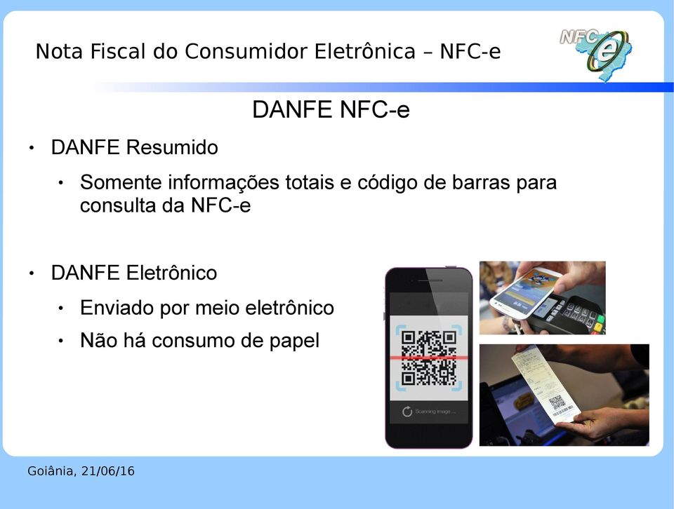 para consulta da NFC-e DANFE Eletrônico