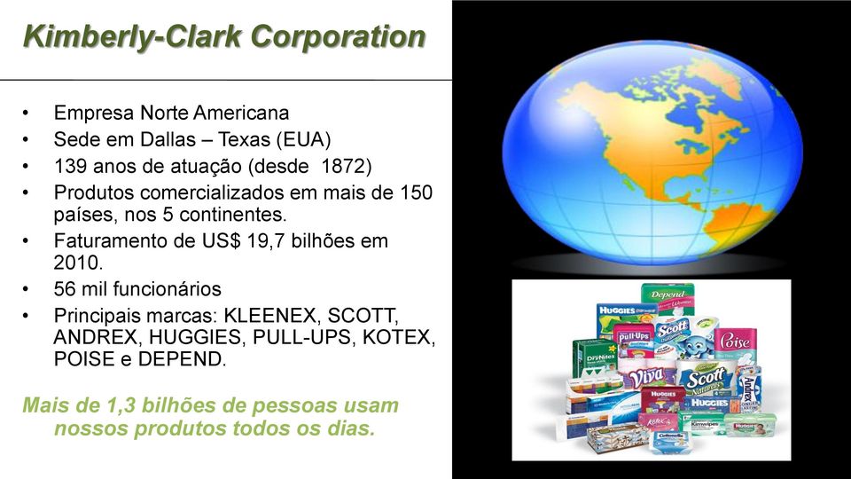 Faturamento de US$ 19,7 bilhões em 2010.