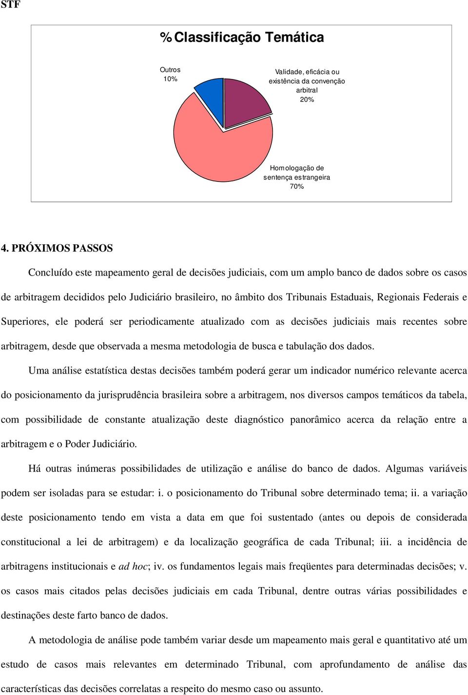 Estaduais, Regionais Federais e Superiores, ele poderá ser periodicamente atualizado com as decisões judiciais mais recentes sobre arbitragem, desde que observada a mesma metodologia de busca e