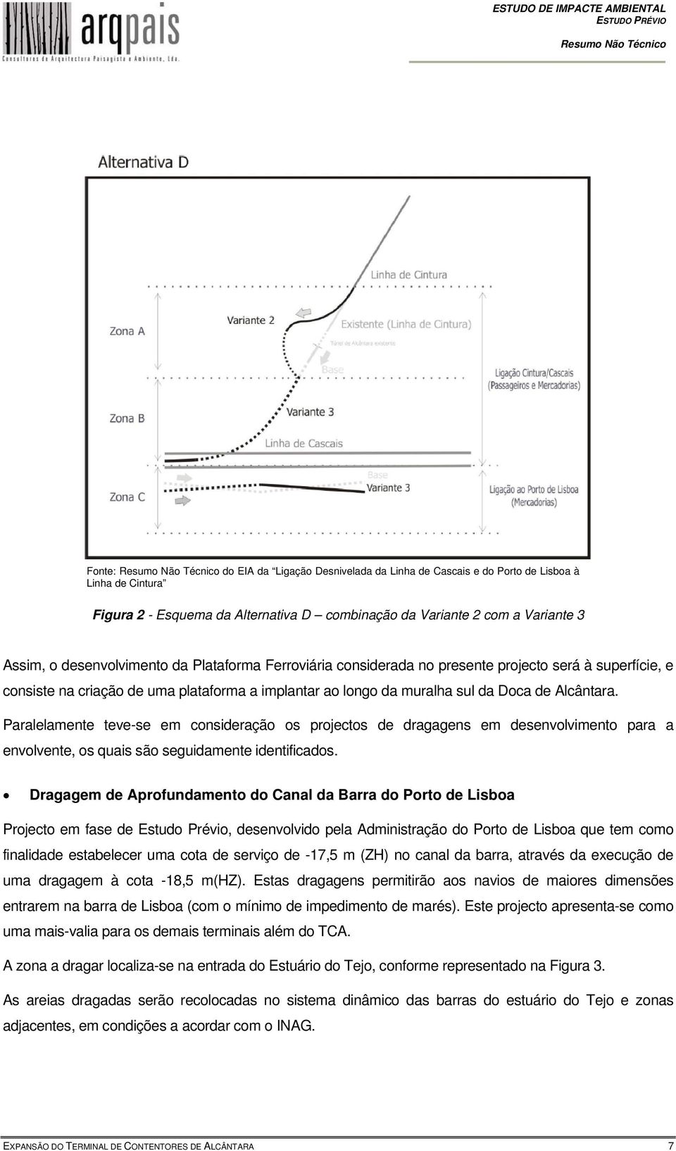 Paralelamente teve-se em consideração os projectos de dragagens em desenvolvimento para a envolvente, os quais são seguidamente identificados.