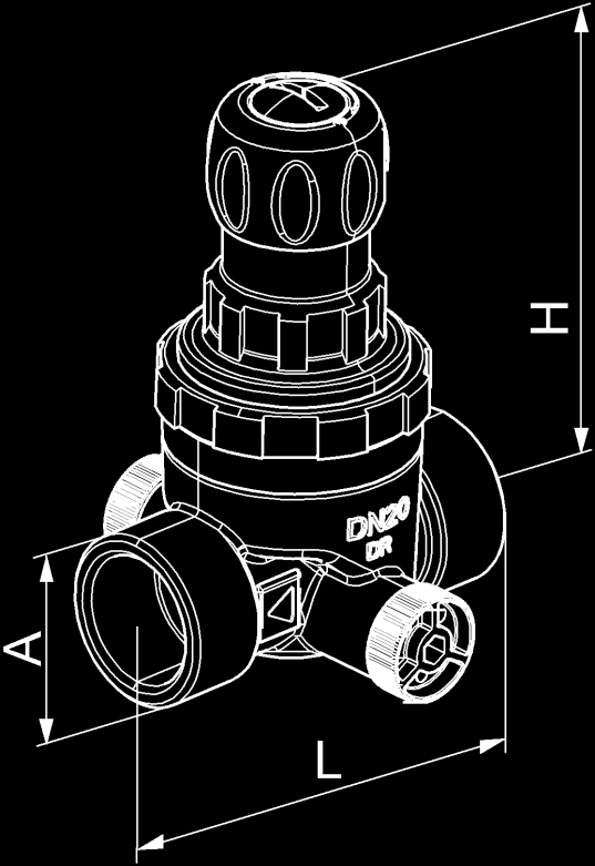 Válvula Reguladora de Pressão 31 compacta Tamanho nominal DN15 DN0 Comp.