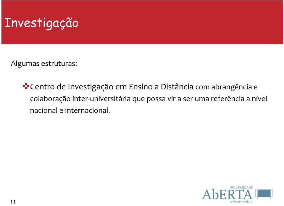 abrangência e colaboração inter universitária que