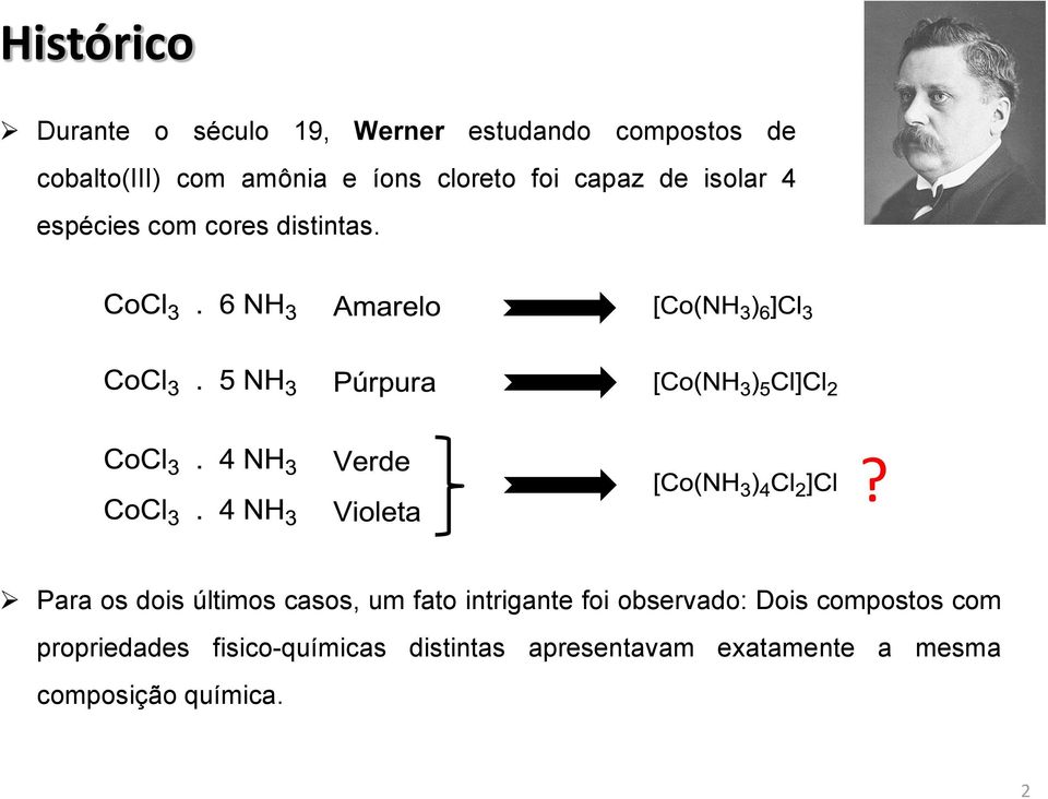 ? Para os dois últimos casos, um fato intrigante foi observado: Dois compostos