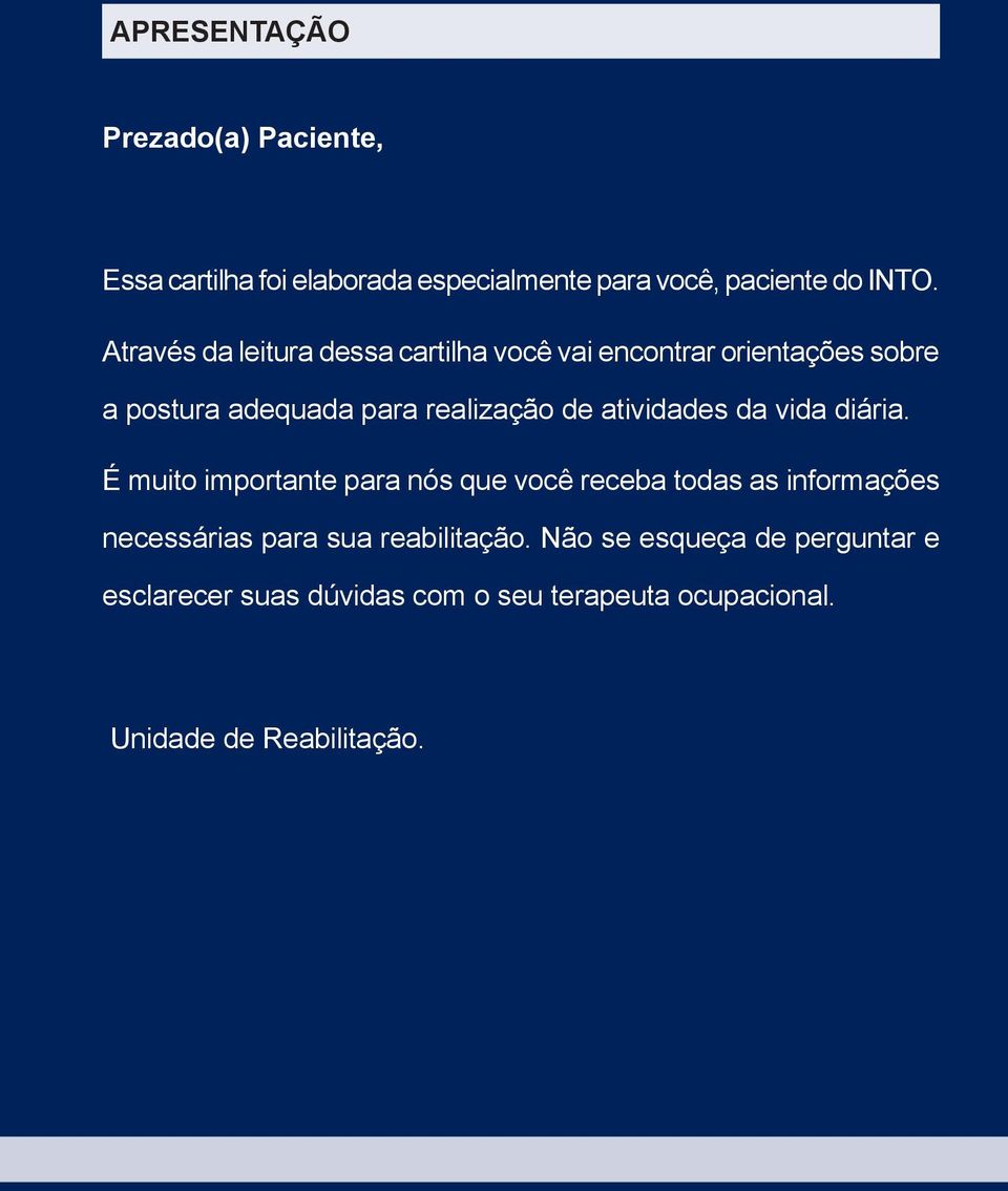 atividades da vida diária.