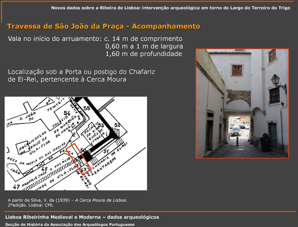 Localização sob a Porta ou postigo do Chafariz de El-Rei, pertencente à Cerca