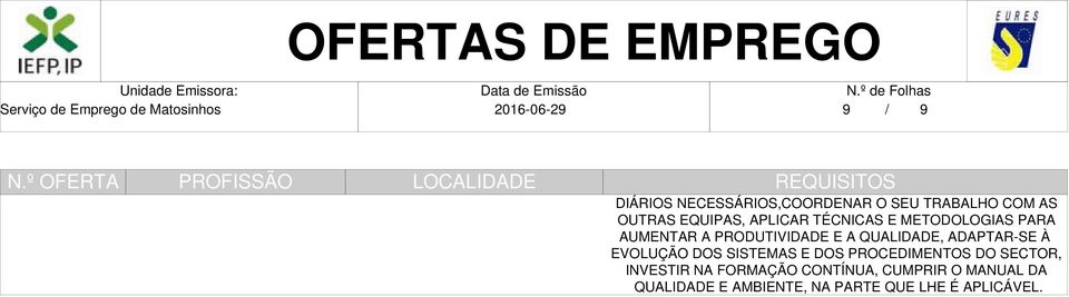 ADAPTAR-SE À EVOLUÇÃO DOS SISTEMAS E DOS PROCEDIMENTOS DO SECTOR, INVESTIR NA