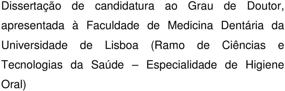 da Universidade de Lisboa (Ramo de Ciências e