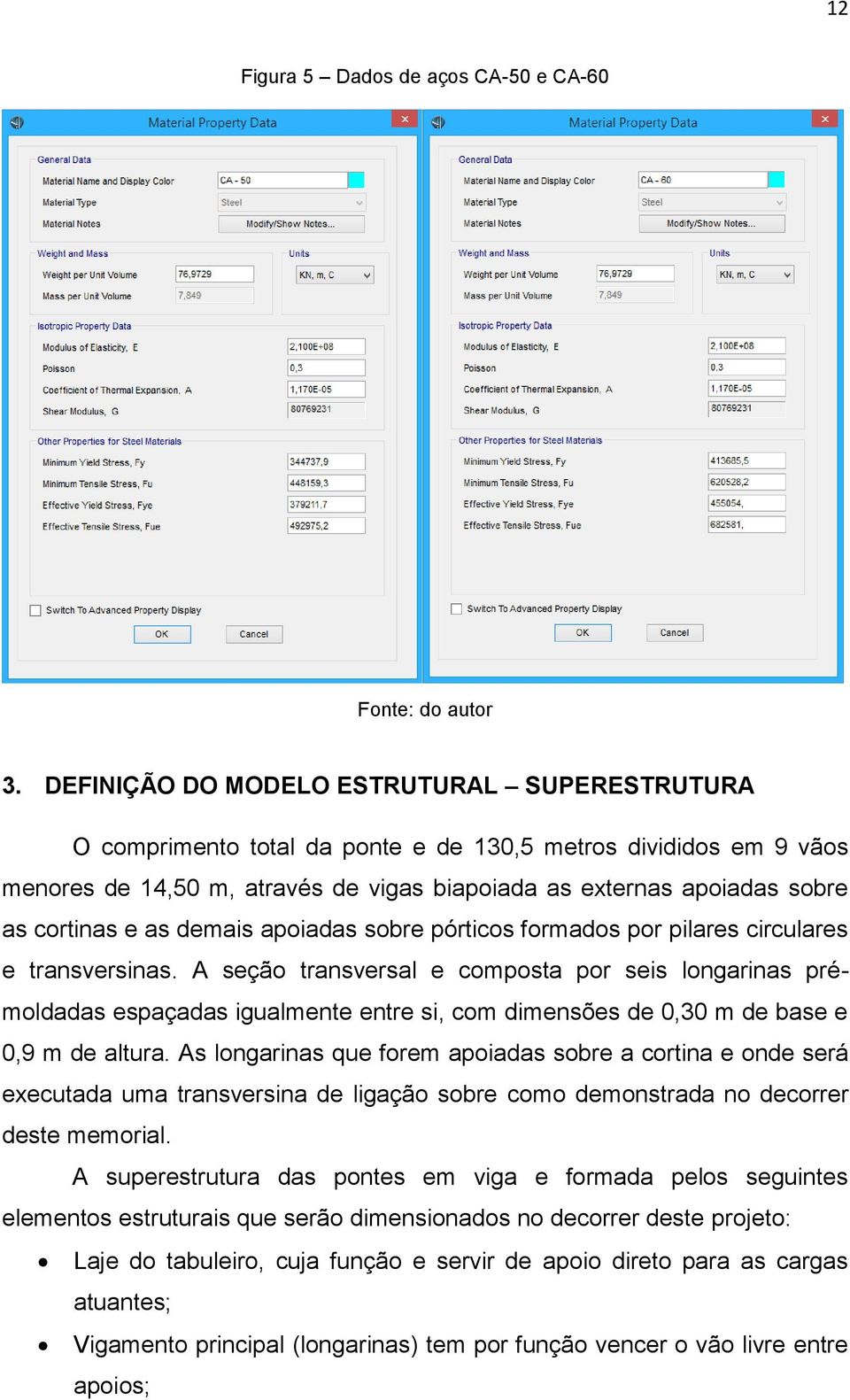 e as demais apoiadas sobre pórticos formados por pilares circulares e transversinas.