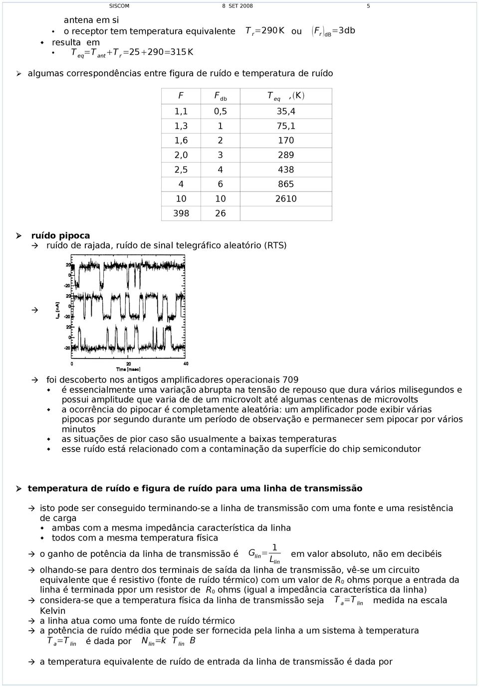 amplificadores operacionais 709 é essencialmente uma variação abrupta na tensão de repouso que dura vários milisegundos e possui amplitude que varia de de um microvolt até algumas centenas de