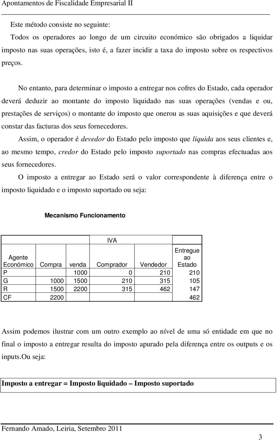 No entanto, para determinar o imposto a entregar nos cofres do Estado, cada operador deverá deduzir ao montante do imposto liquidado nas suas operações (vendas e ou, prestações de serviços) o