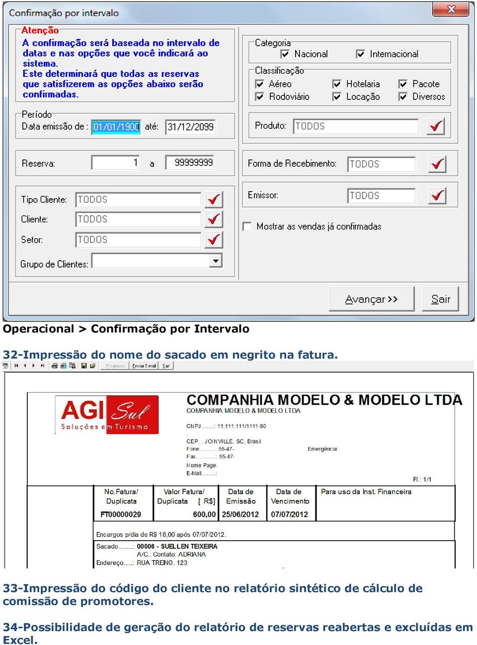 33-Impressão do código do cliente no relatório sintético de cálculo