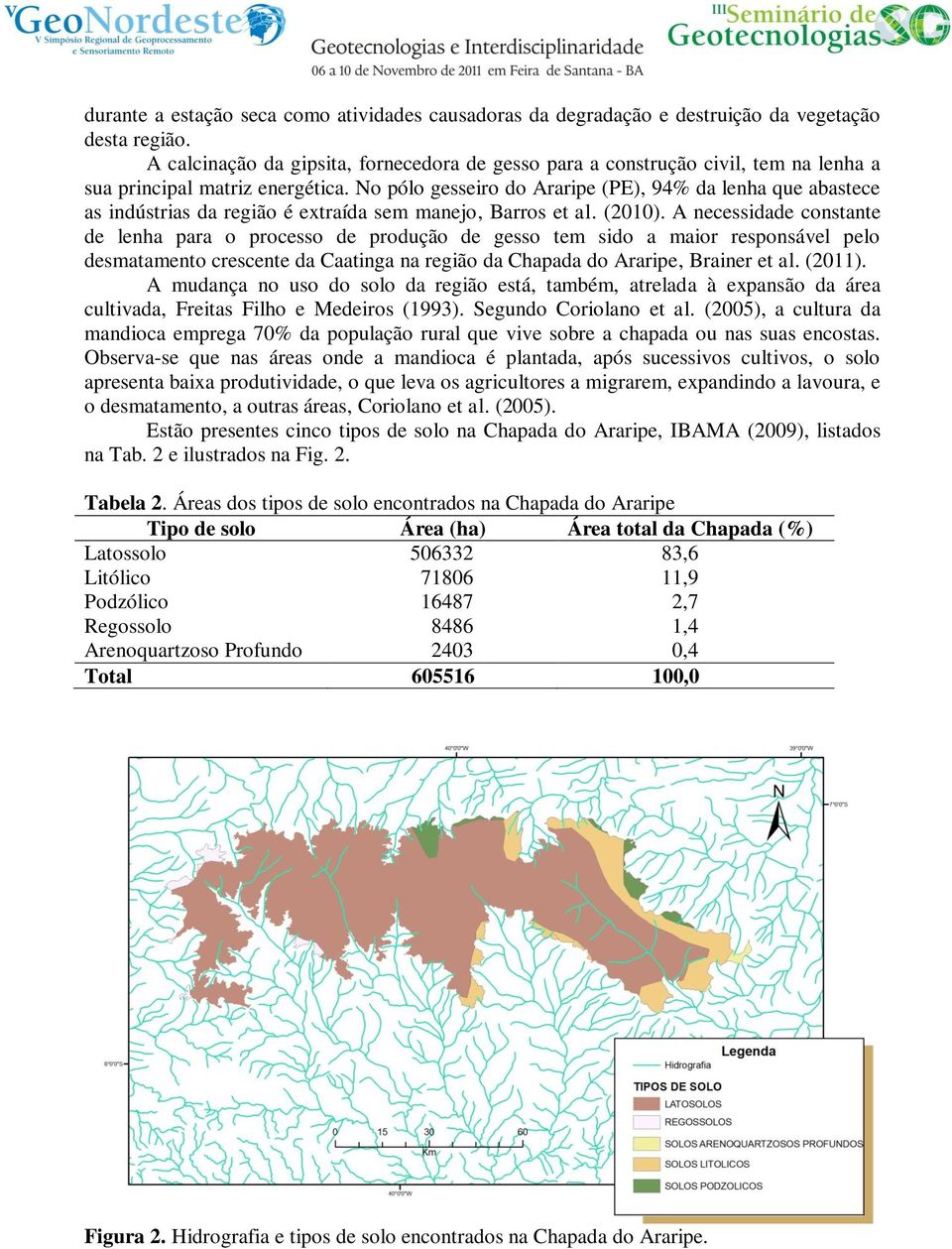 No pólo gesseiro do Araripe (PE), 94% da lenha que abastece as indústrias da região é extraída sem manejo, Barros et al. (2010).