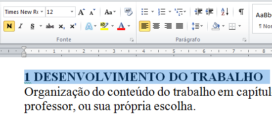 Atividade prática Criar Estilo para os Títulos em ABNT 5.