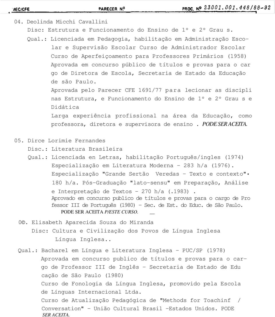público de títulos e provas para o car go de Diretora de Escola, Secretaria de Estado da Educação de são Paulo.