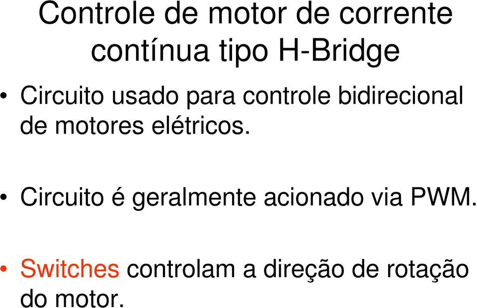 de motores elétricos.