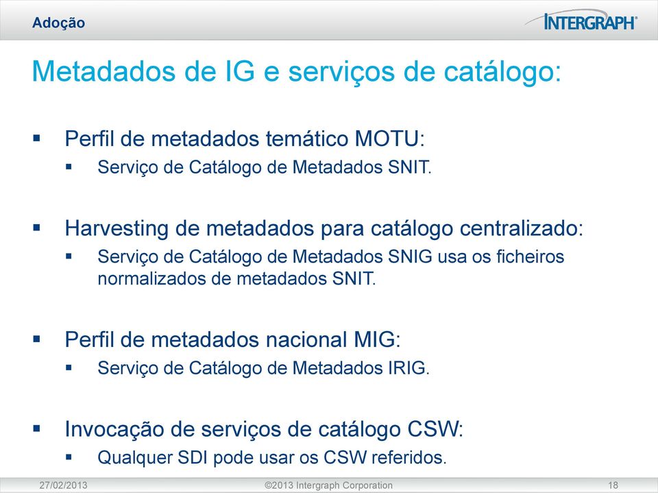 ficheiros normalizados de metadados SNIT.