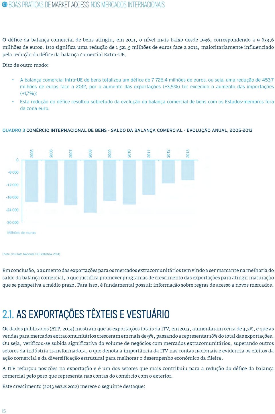 Dito de outro modo: A balança comercial Intra-UE de bens totalizou um défice de 7 726,4 milhões de euros, ou seja, uma redução de 453,7 milhões de euros face a 2012, por o aumento das exportações